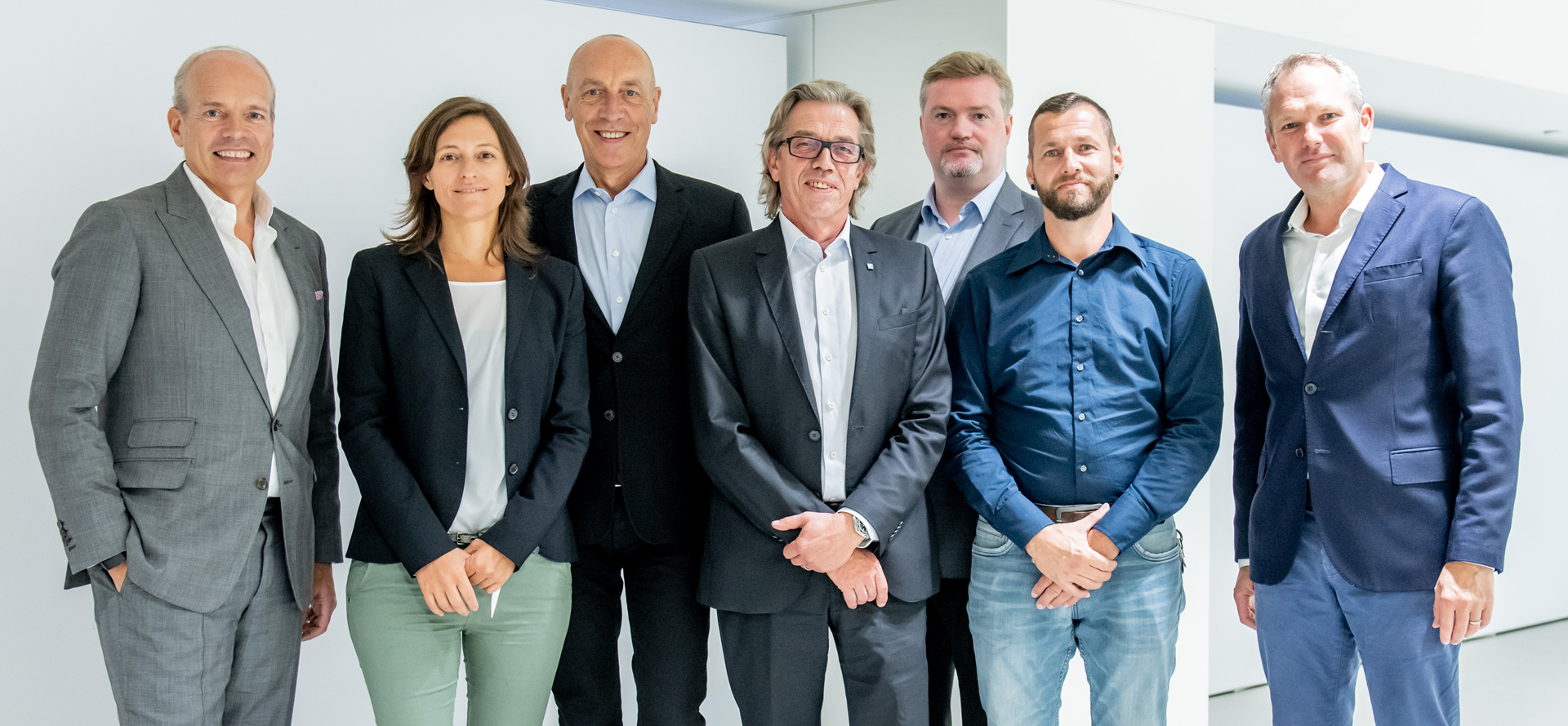 Der neue Vorstand des BVTE (v.l.n.r.): Ralf Wittenberg, Jessy Philipp, Michael Kaib, Hans-Josef Fischer, Stephan Endler, Henry Schütz, Marc von Eicken (George Bletsas ist nicht auf dem Foto)